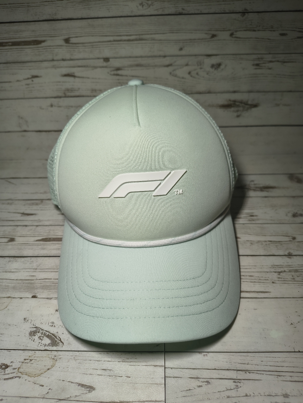 Formula 1 F1 Official Product Mint Aqua Trucker Snapback Hat Cap Adjustable